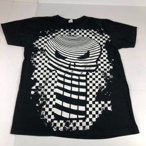 Mad Engine Marvel The Punisher Shirt Men's Medium Black & White Big Print Tee